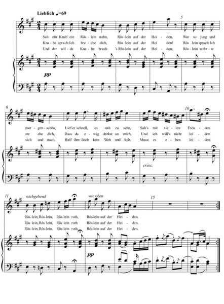 Schubert - Heidenroslein - A major