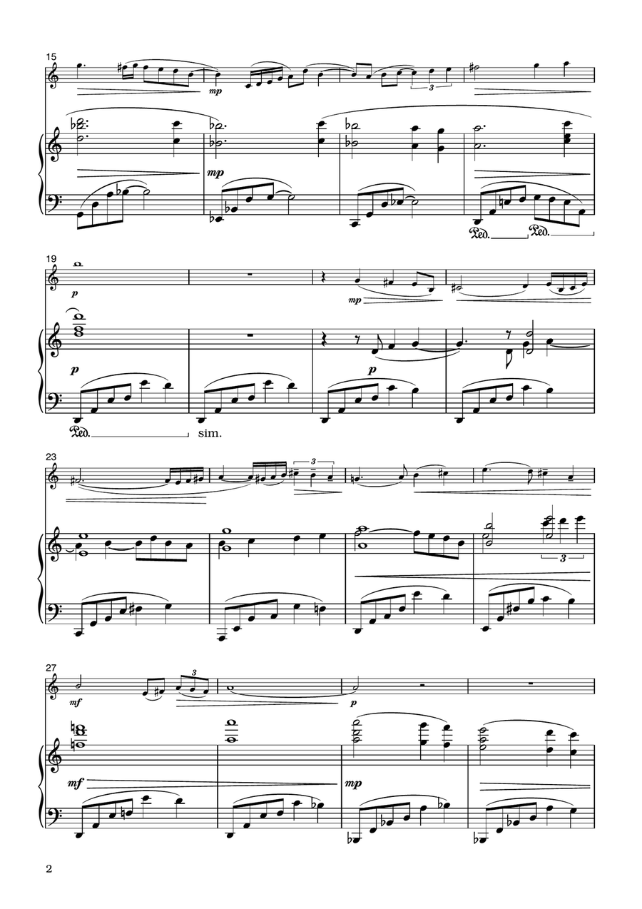 Elegy - A4 Trumpet Solo scores gallery preview page 3