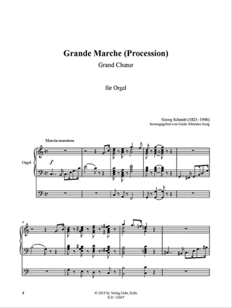 Grande Marche (Procession) für Orgel C-Dur Organ scores gallery preview page 2