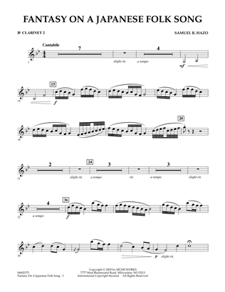 Fantasy On A Japanese Folk Song - Bb Clarinet 2