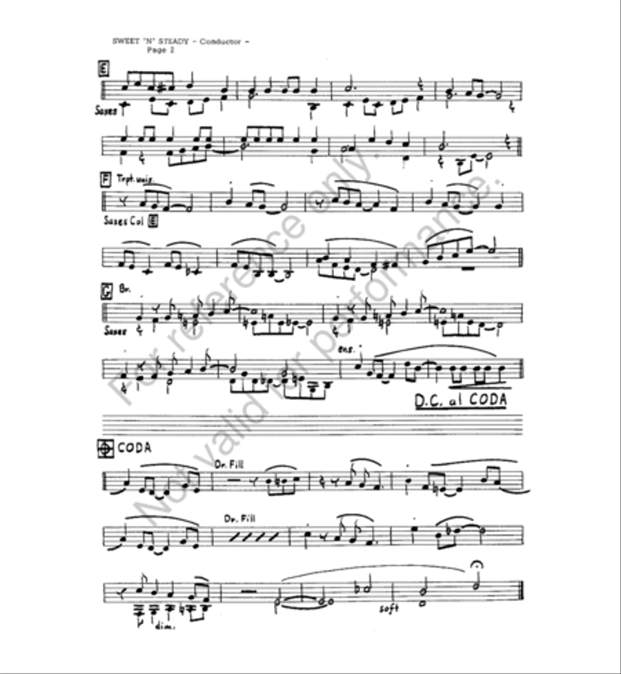 Sweet N Steady Sweet N Steady Jazz Ensemble scores gallery preview page 3