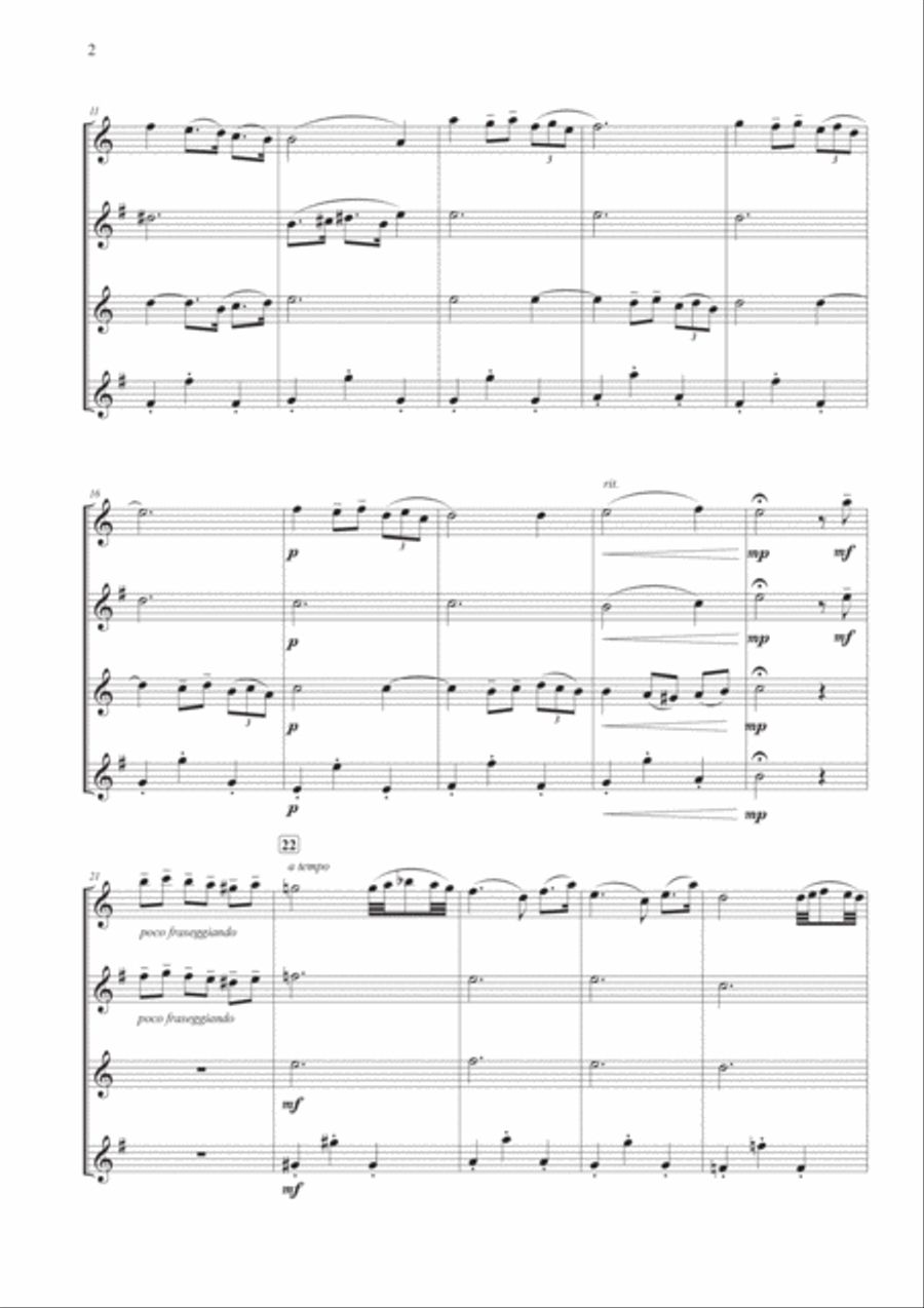 Albinoni's Adagio for Saxophone Quartet Albinoni's Adagio for Saxophone Quartet Saxophone Quartet scores gallery preview page 3