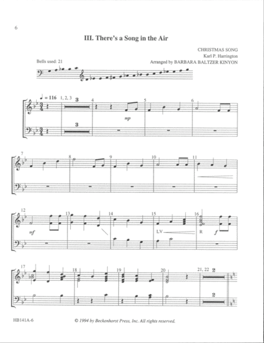 Let's All Ring Carols With Keyboard - handbell part 2-Octaves scores gallery preview page 4