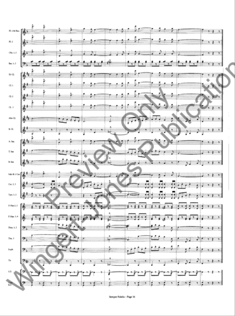 Semper Fidelis Concert Band scores gallery preview page 18