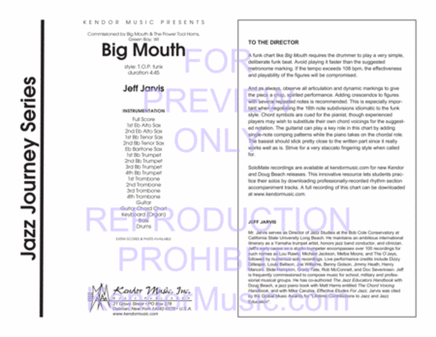Big Mouth (Full Score)