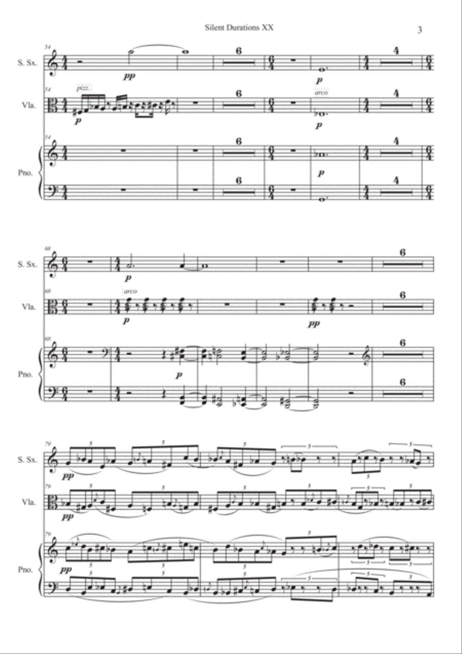 Silent Durations XX (a Zen experience) Small Ensemble scores gallery preview page 3