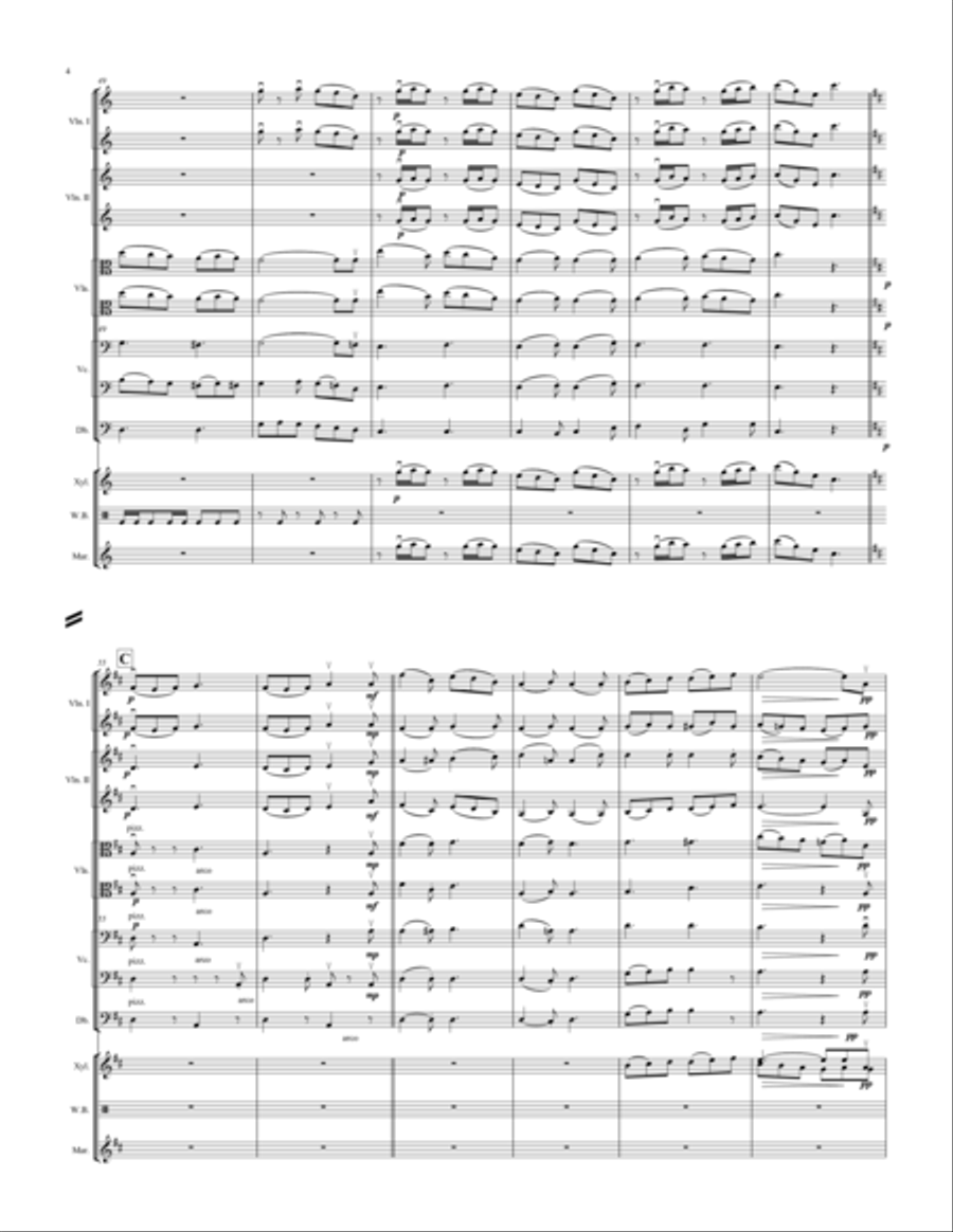 IT CAME UPON A MIDNIGHT CLEAR FOR STRING ORCHESTRA WITH PERCUSSION Chamber Music scores gallery preview page 4