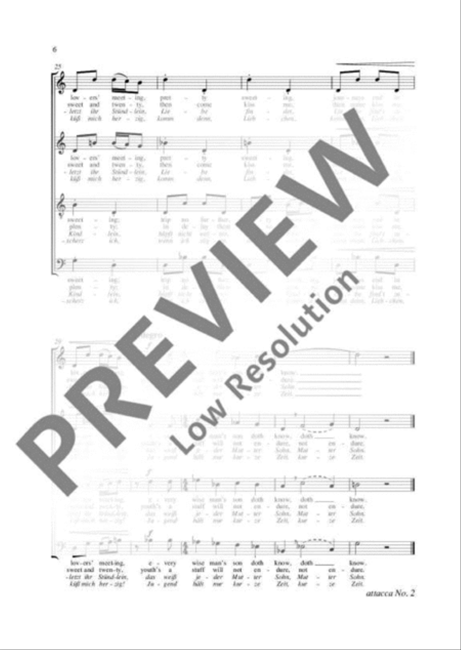 Seven Songs from Shakespeare's Comedies 4-Part scores gallery preview page 7