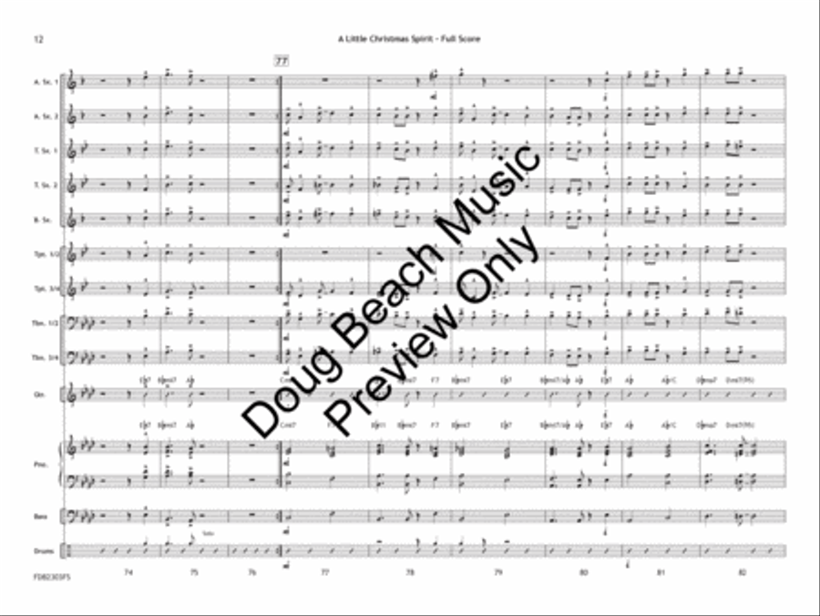 A Little Christmas Spirit Jazz Ensemble scores gallery preview page 13