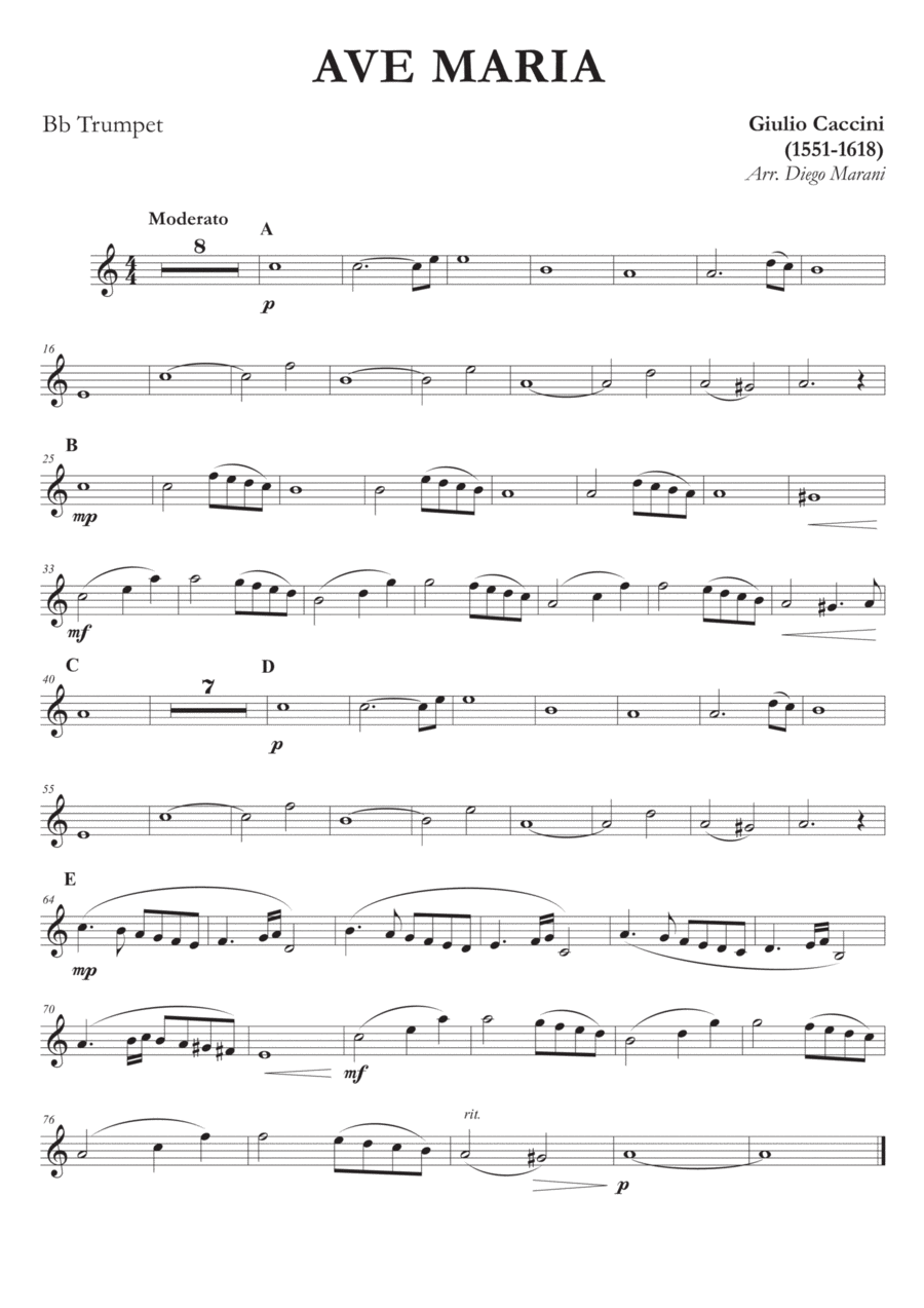 Ave maria trumpet solo new arrivals