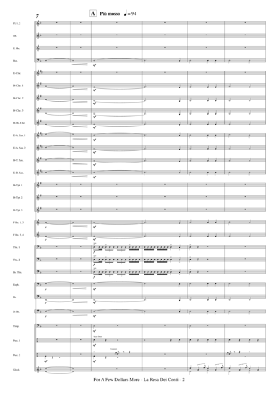 Per Qualche Dollaro In Piu' Concert Band scores gallery preview page 5