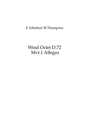Schubert: Wind Octet D.72 Mvt.I (Complete mvt. - Thompson) based on original fragment) - wind octet