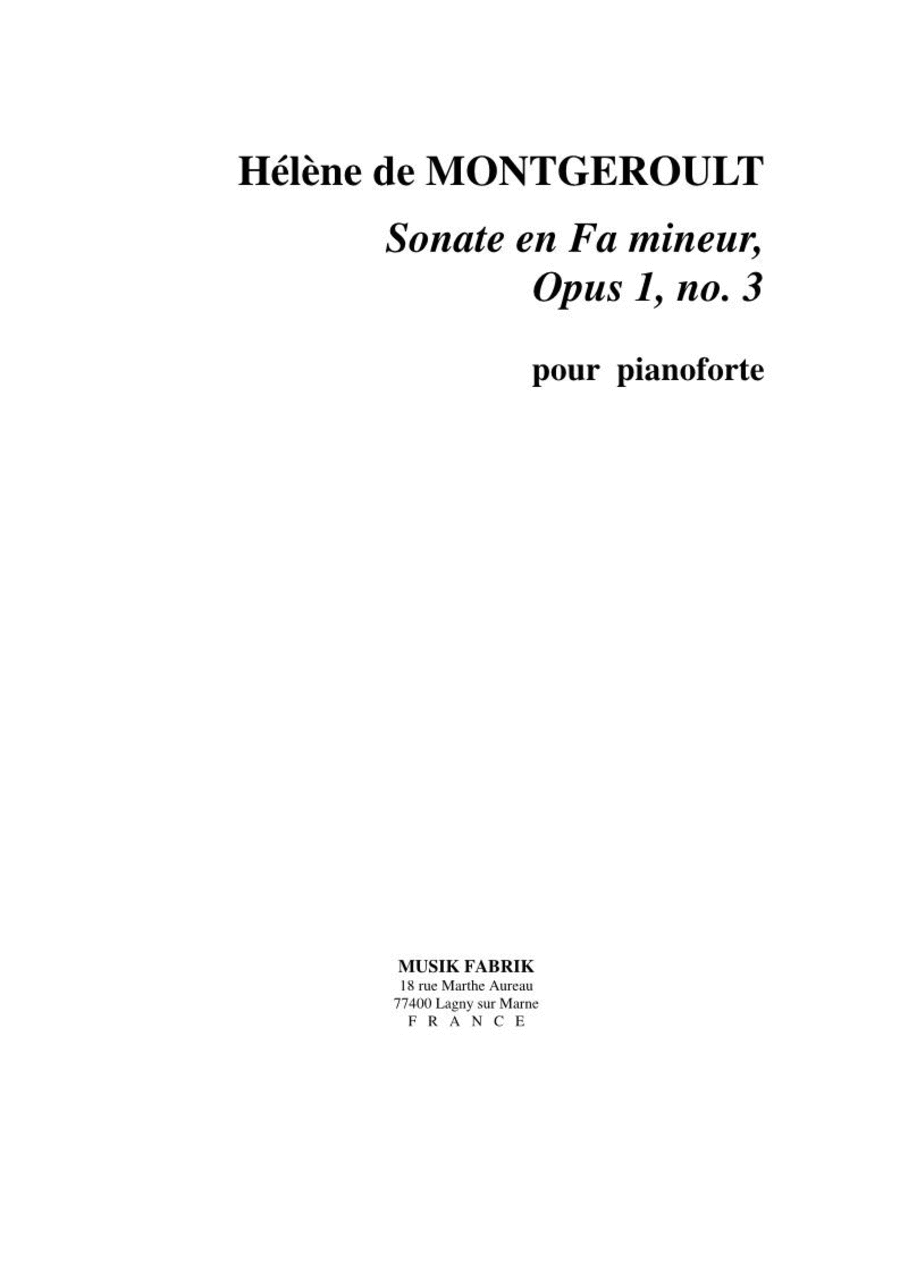 Sonata in F minor, Opus 1, no. 3