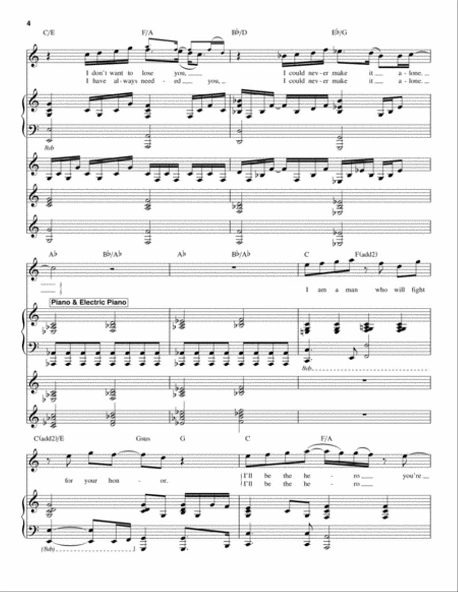 Glory Of Love Glory Of Love Piano scores gallery preview page 4