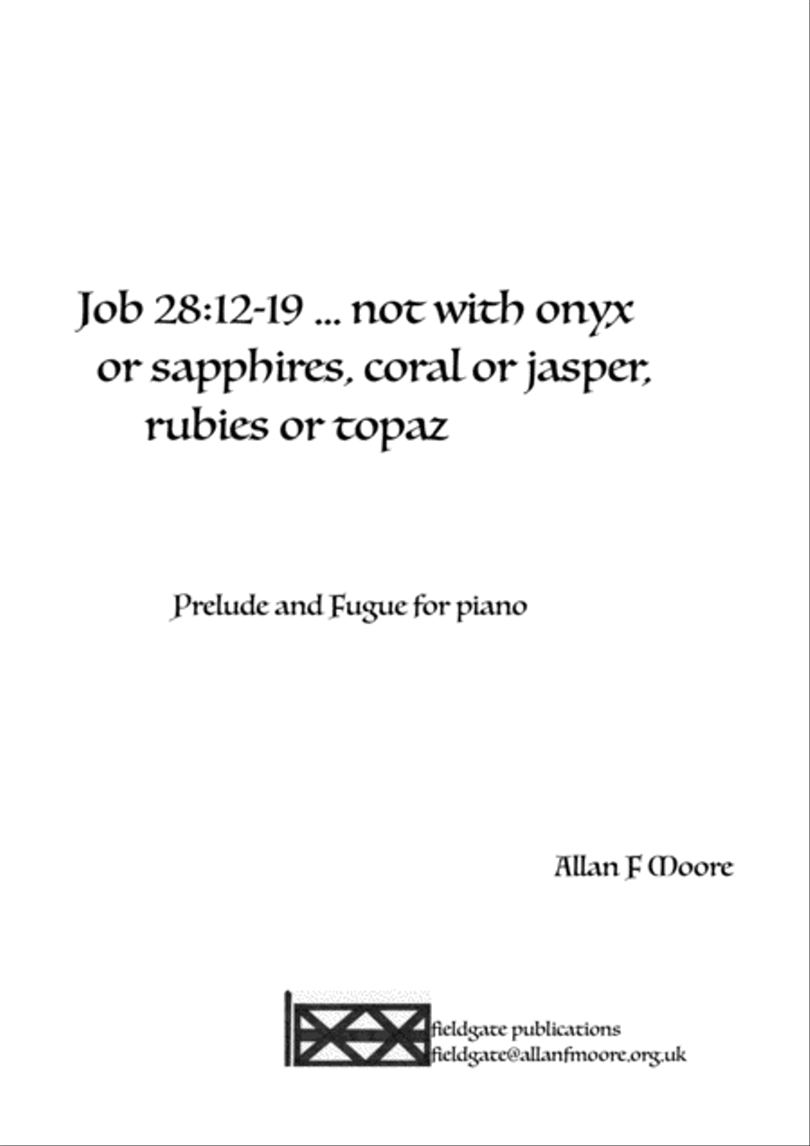 Job 28: 12-19. Piano Solo scores gallery preview page 1