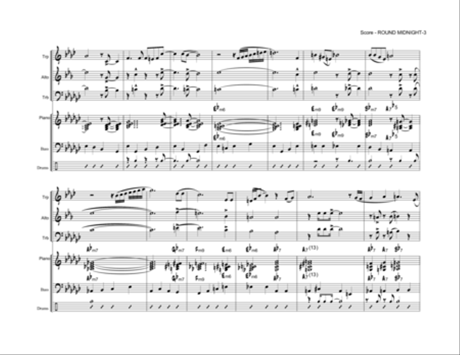 Round Midnight Small Ensemble scores gallery preview page 4