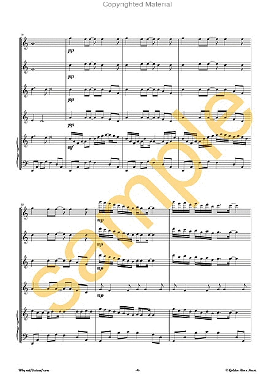 Why not? for 4 flute suiten en piano Flute Choir scores gallery preview page 5
