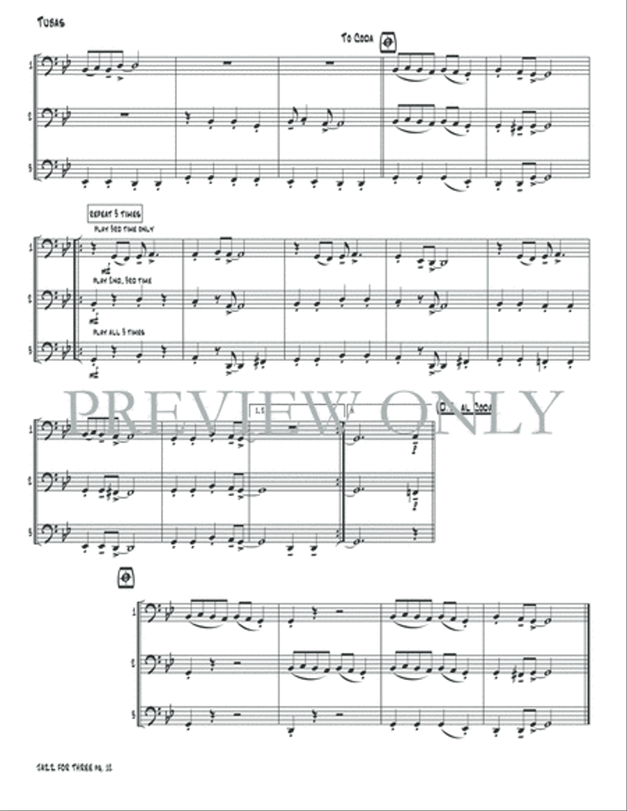 Jazz for Three Small Ensemble scores gallery preview page 14