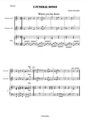 3 Funeral Songs for Two Clarinets in B