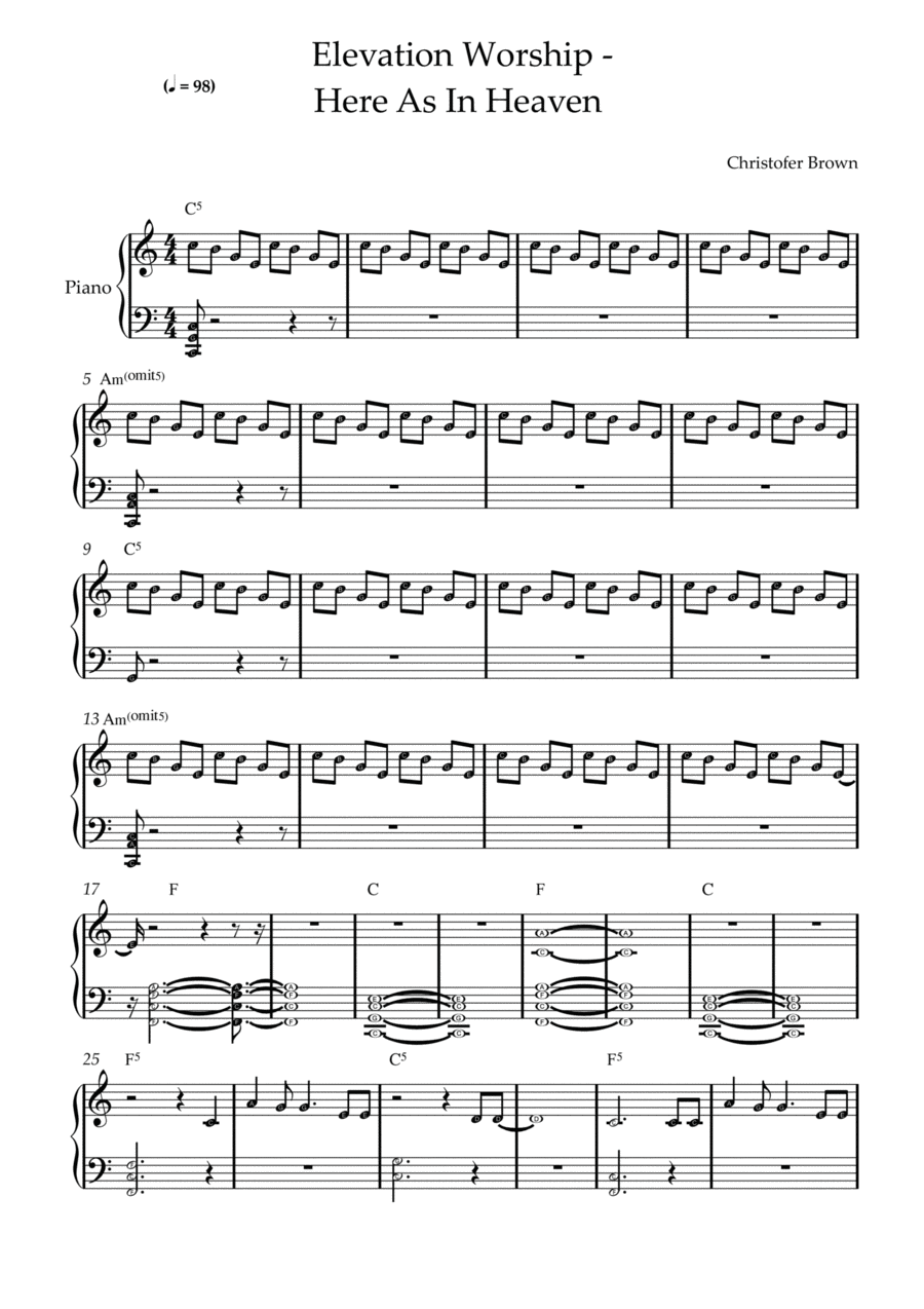 Holy Is The One Holy Is The One Easy Piano scores gallery preview page 1