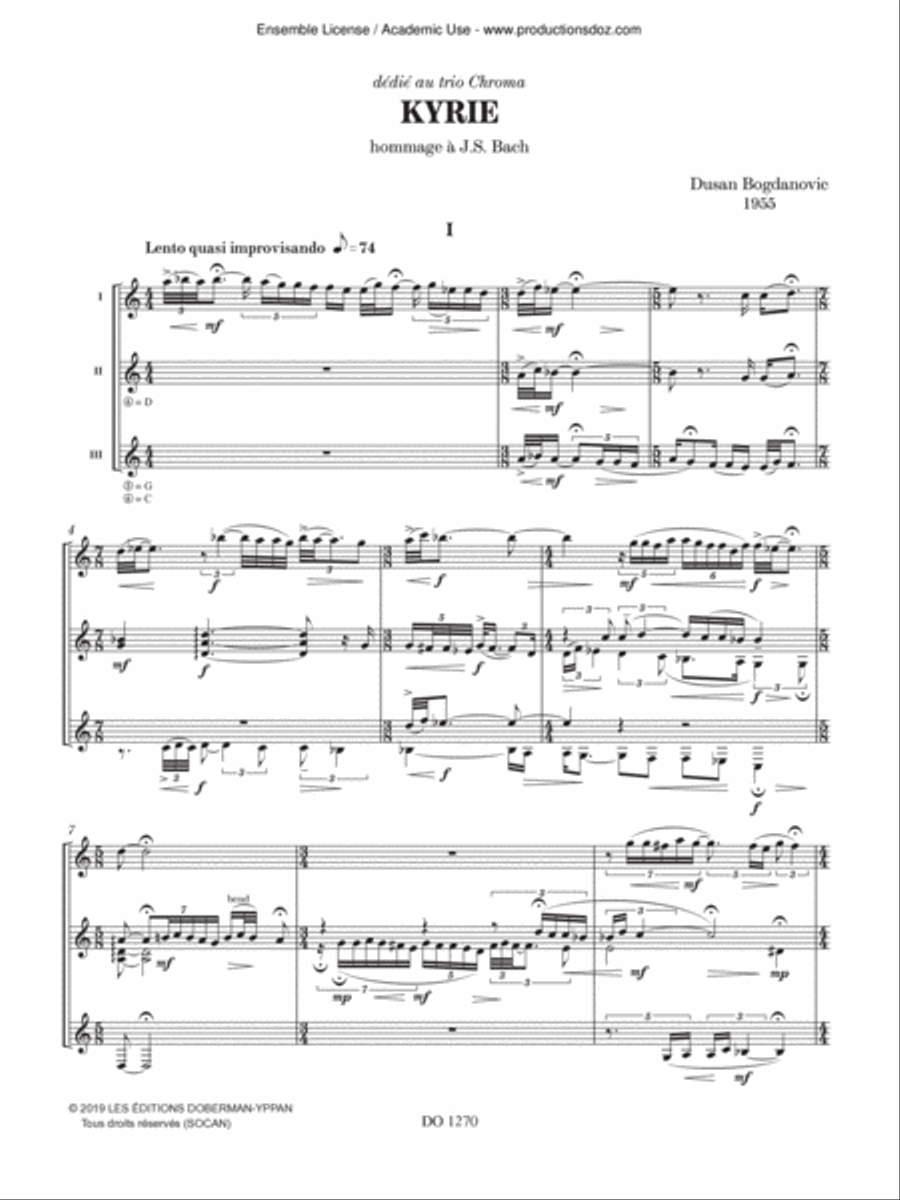 Kyrie Kyrie Guitar Ensemble scores gallery preview page 2