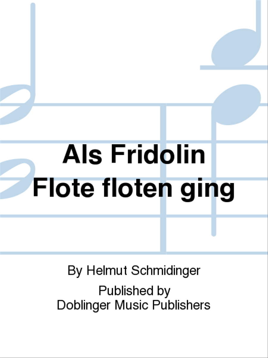 Als Fridolin Flote floten ging Flute scores gallery preview page 1