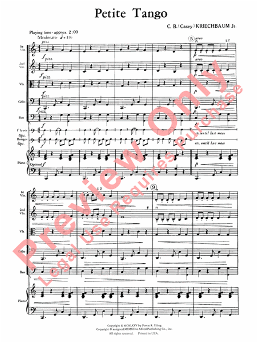 Petite Tango Petite Tango String Orchestra scores gallery preview page 4