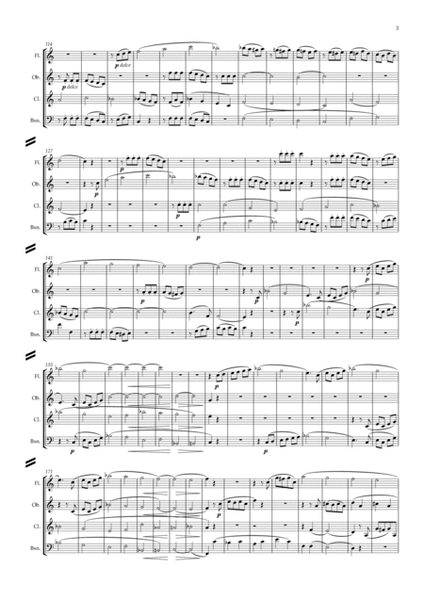Beethoven: Wind Trio in C Major Op.87 Mvt.IV Finale - woodwind quartet image number null