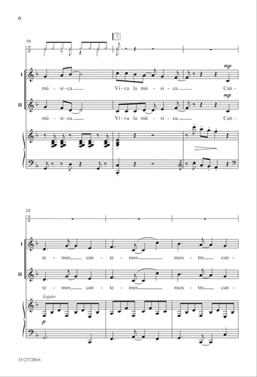 ¡Viva la Música! ¡Viva la Música! 2-Part scores gallery preview page 7