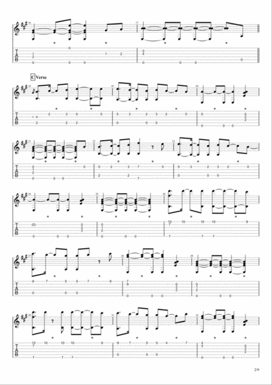 Wicked Game Electric Guitar scores gallery preview page 2