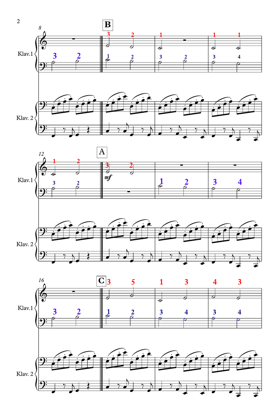 Pachelbel S Canon Johann Pachelbel Public Domain Easy Piano scores gallery preview page 2