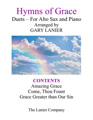 Book cover for Gary Lanier: HYMNS of GRACE (Duets for Alto Sax & Piano)