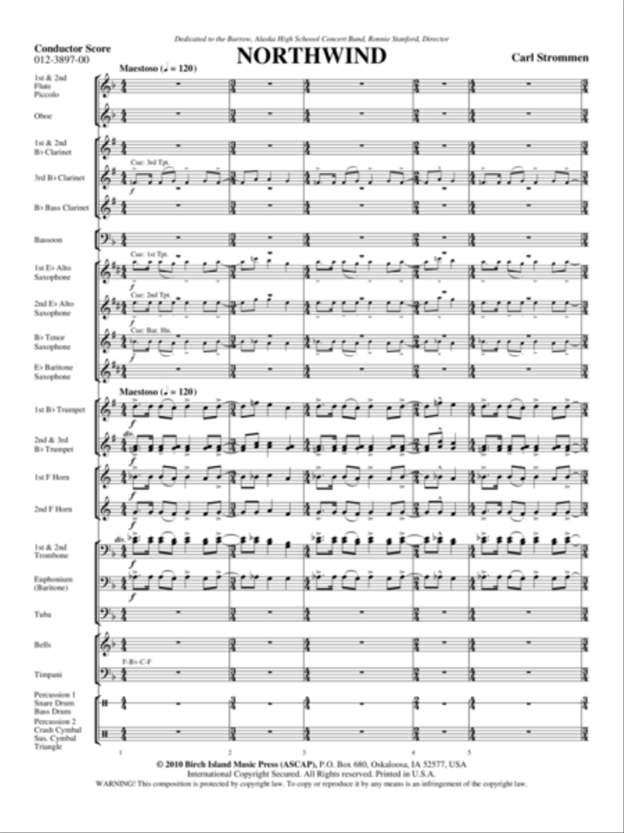 Northwind Concert Band scores gallery preview page 2