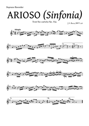 ARIOSO, by J. S. Bach (sinfonia) - for Soprano Recorder and accompaniment