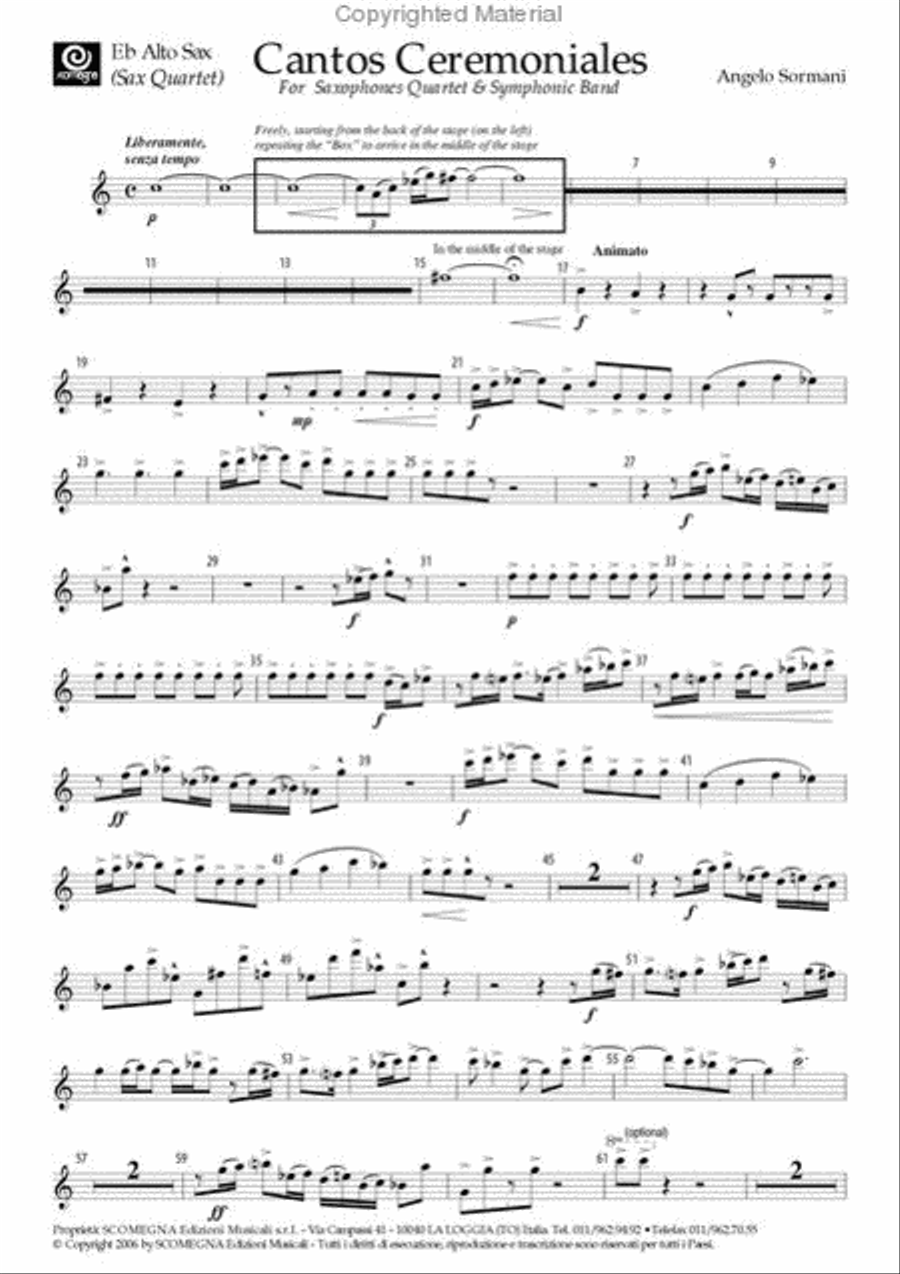 Cantos Ceremoniales Concert Band scores gallery preview page 3