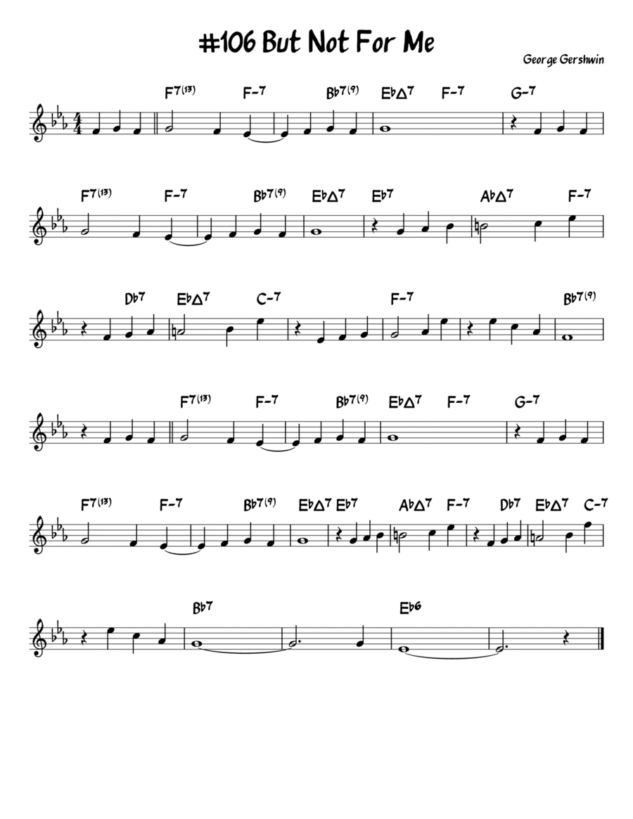 But Not For Me Piano scores gallery preview page 1