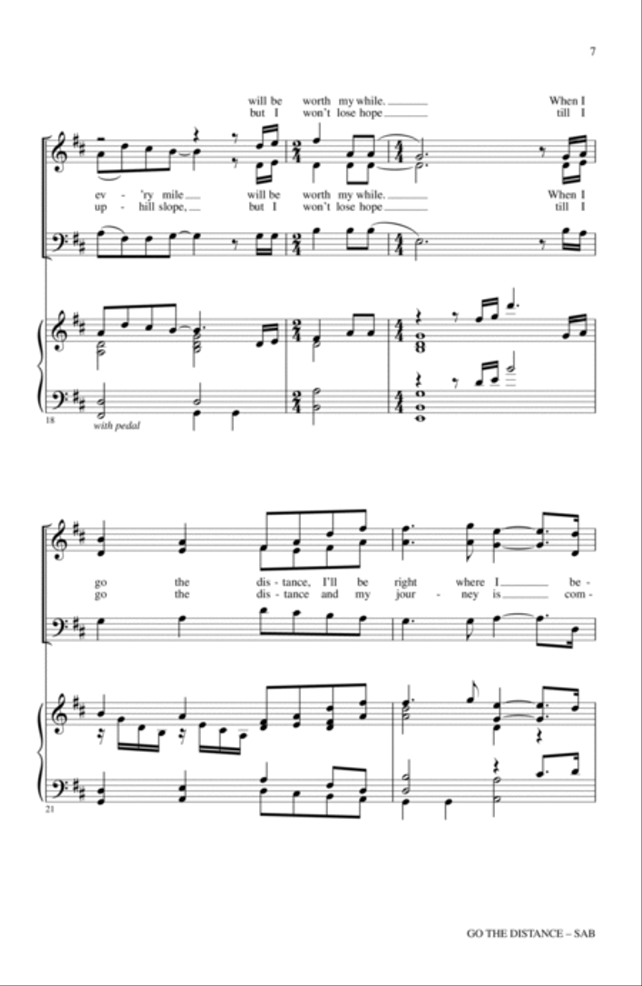 Go The Distance (from Hercules) (arr. John Leavitt) 3-Part scores gallery preview page 5