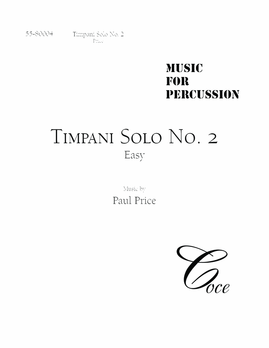 Timpani Solo No. 2 Percussion scores gallery preview page 1