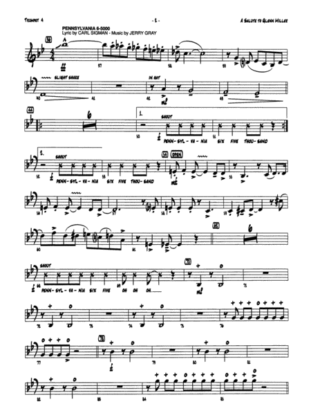 A Salute to Glenn Miller: 4th B-flat Trumpet