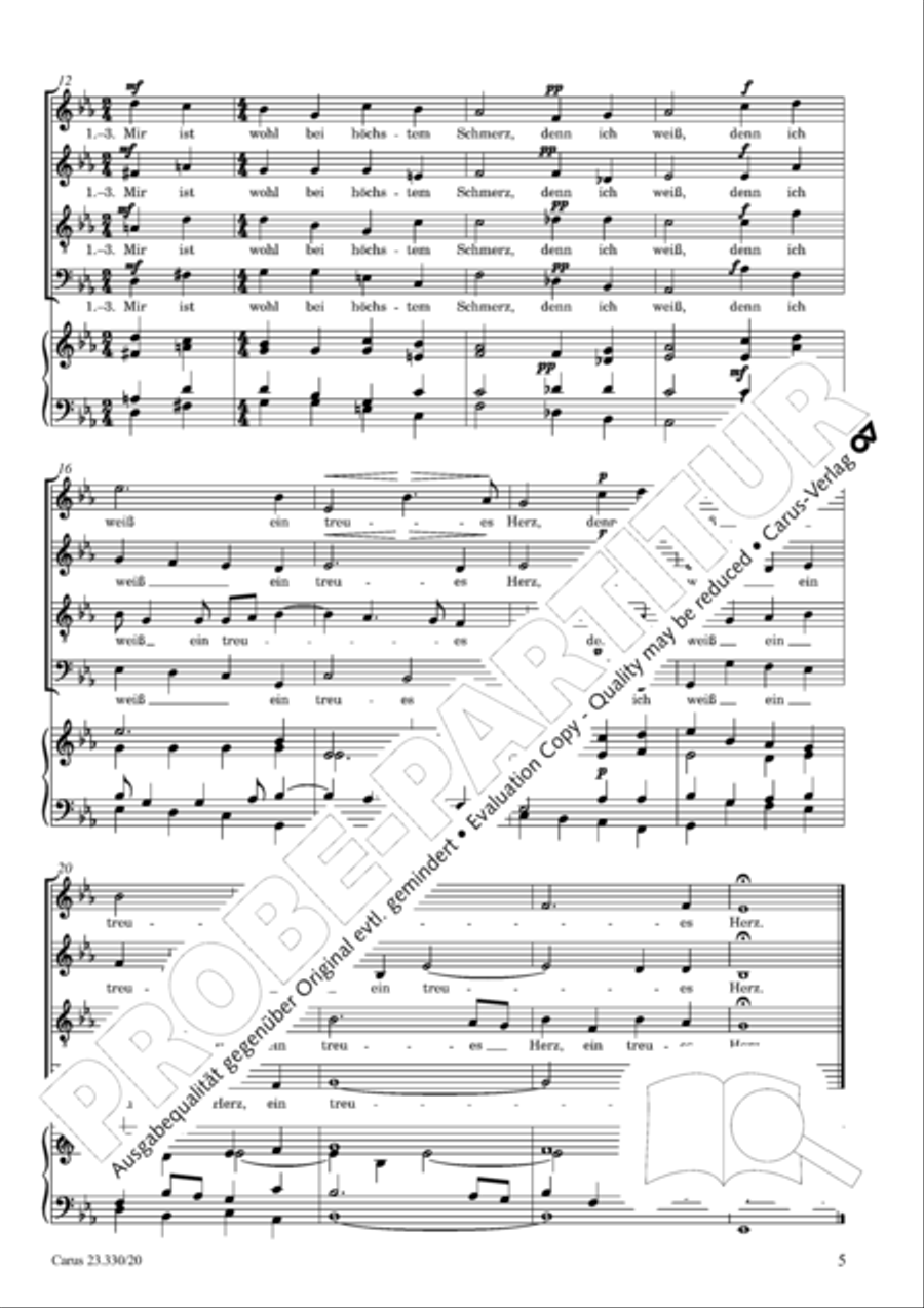 Sechs Chorsatze ohne Opuszahl Score scores gallery preview page 6