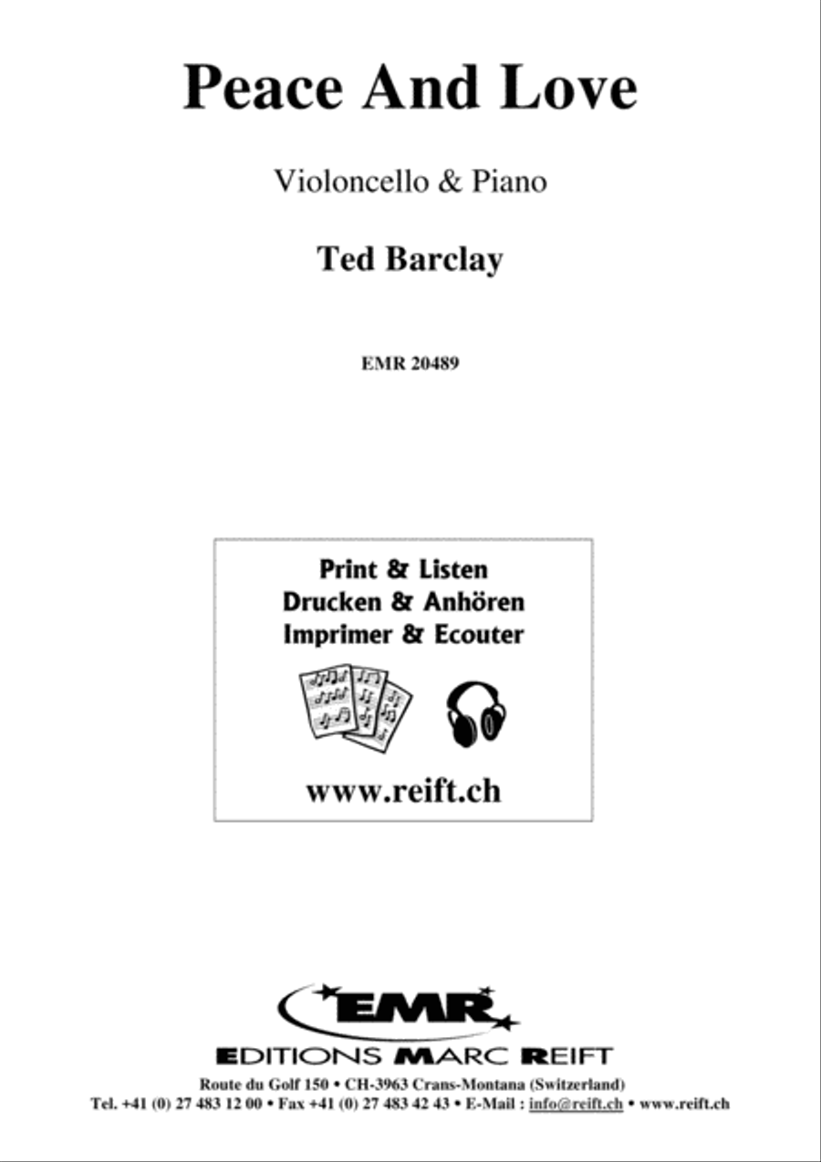Peace And Love Piano Accompaniment scores gallery preview page 1