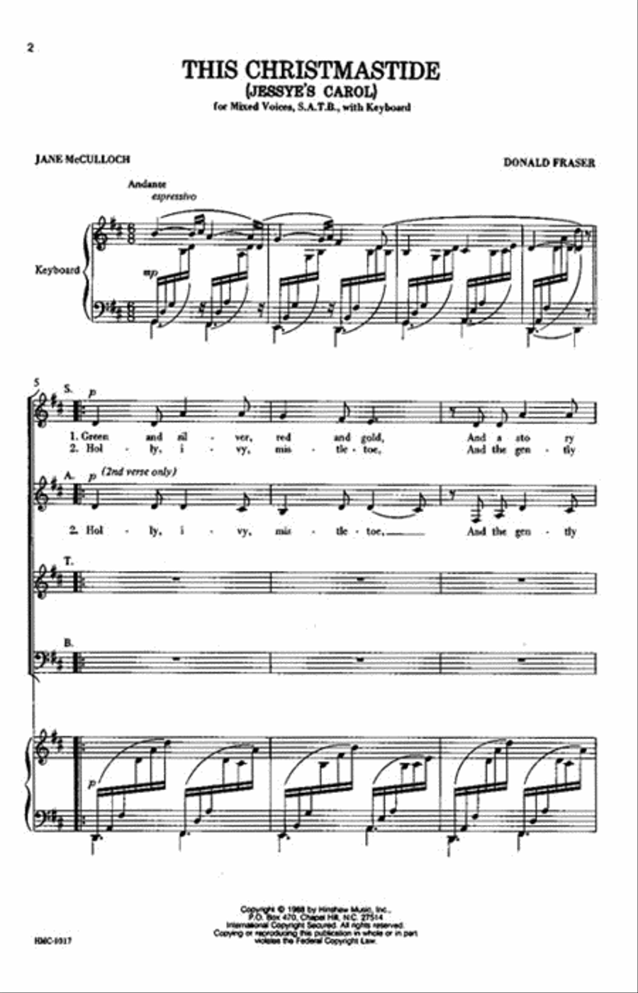 This Christmastide (Jessye's Carol) 4-Part scores gallery preview page 2