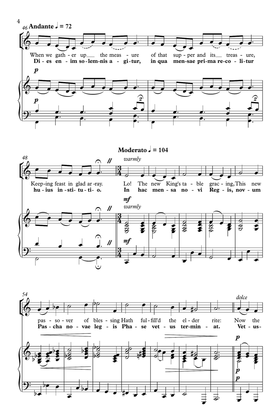 Lauda, Sion (Laud, O Sion) 4-Part scores gallery preview page 4
