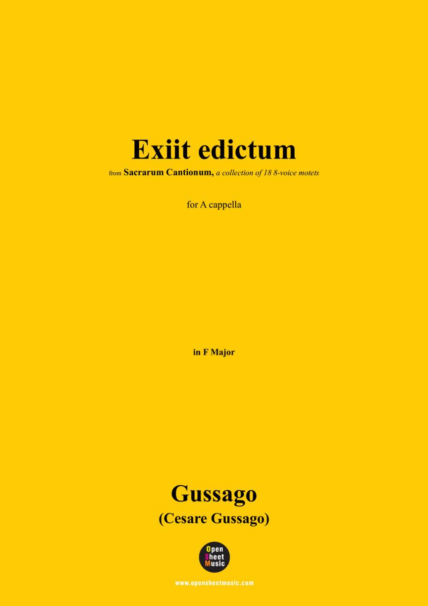 Gussago-Exiit edictum,for A cappella image number null