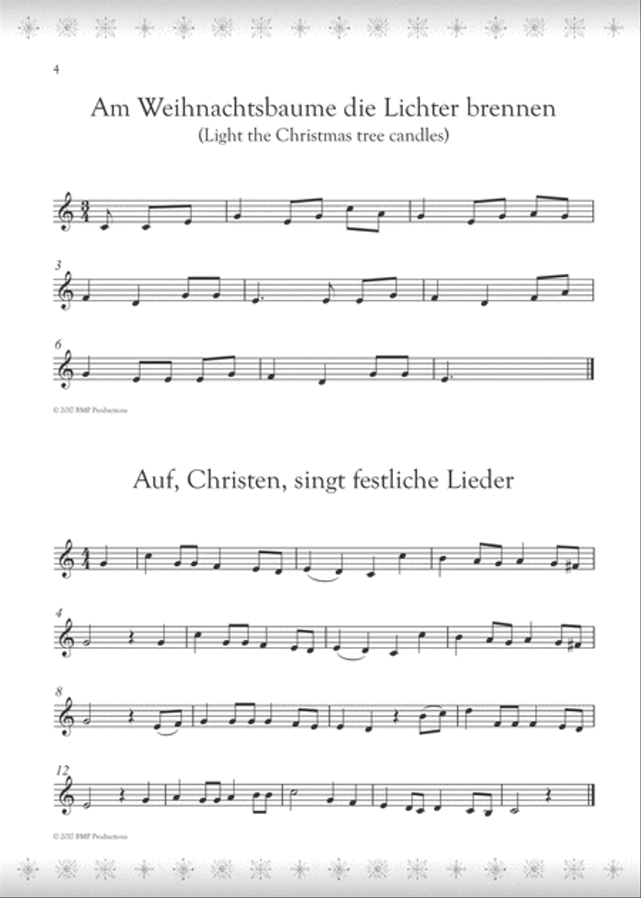 50 Christmas Carols For Trumpet: 50 Weihnachtslieder für Trompete Trumpet Solo scores gallery preview page 5