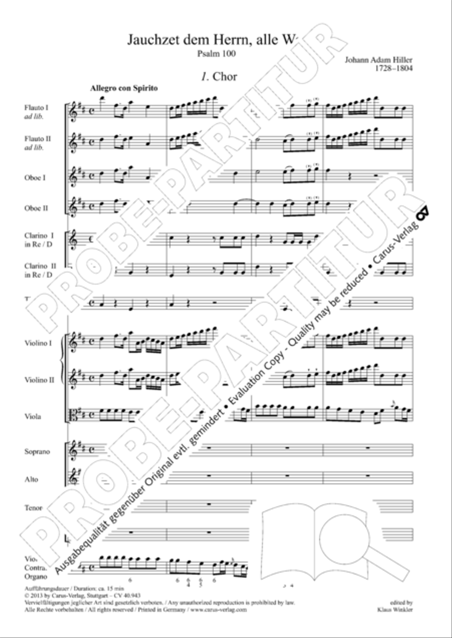Shout to the Lord, all the earth (Jauchzet dem Herrn, alle Welt) 4-Part scores gallery preview page 8