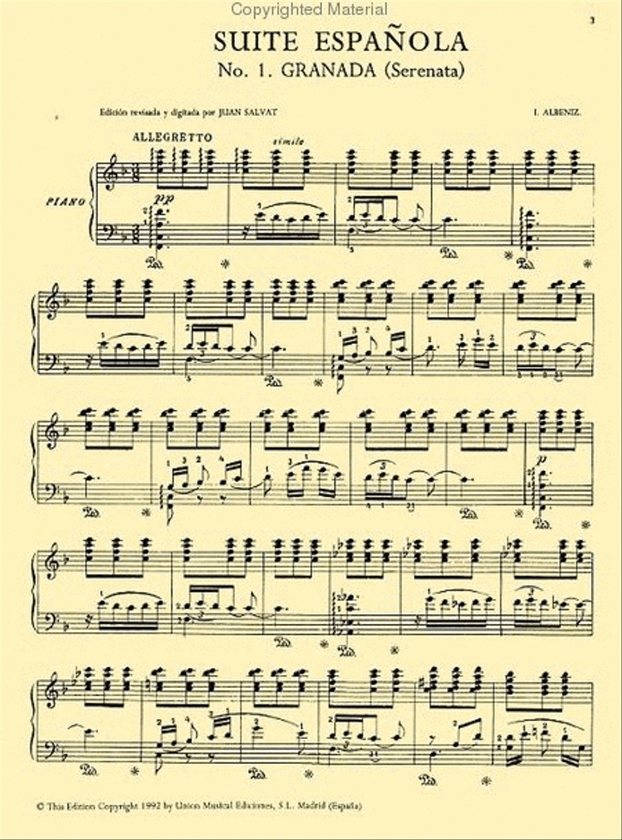 Isaac Albeniz: Suite Espanola Op.47 Piano Solo scores gallery preview page 2