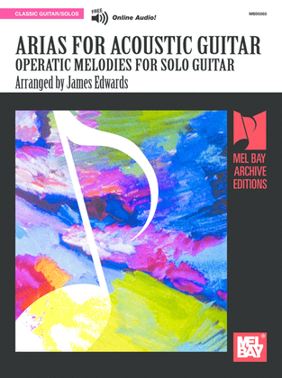 Book cover for Arias for Acoustic Guitar: Operatic Melodies for Solo Guitar
