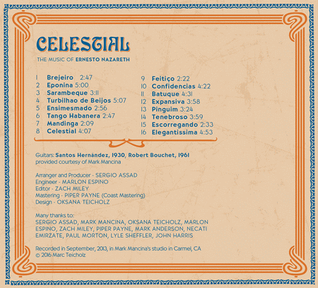 Celestial - The music of Ernesto Nazareth CD image number null