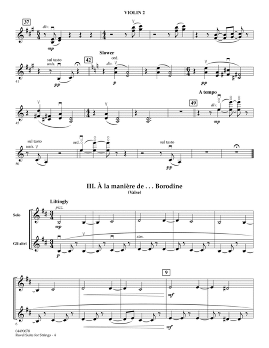 Ravel Suite for Strings - Violin 2